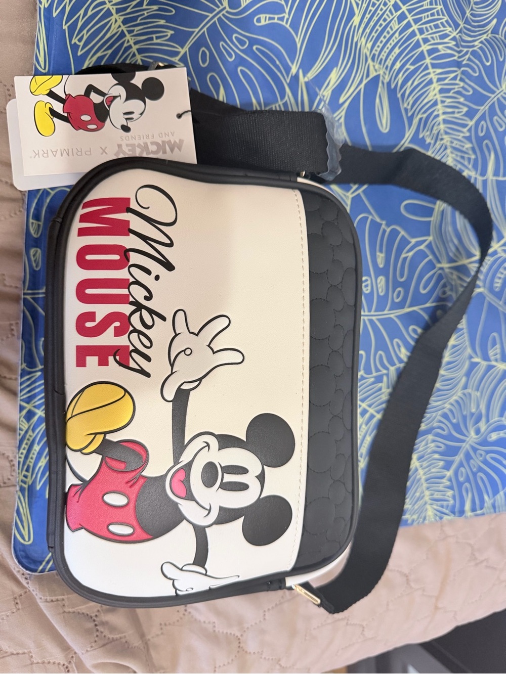 Disney Mickey Mouse White, Black & Red Crossbody Bag